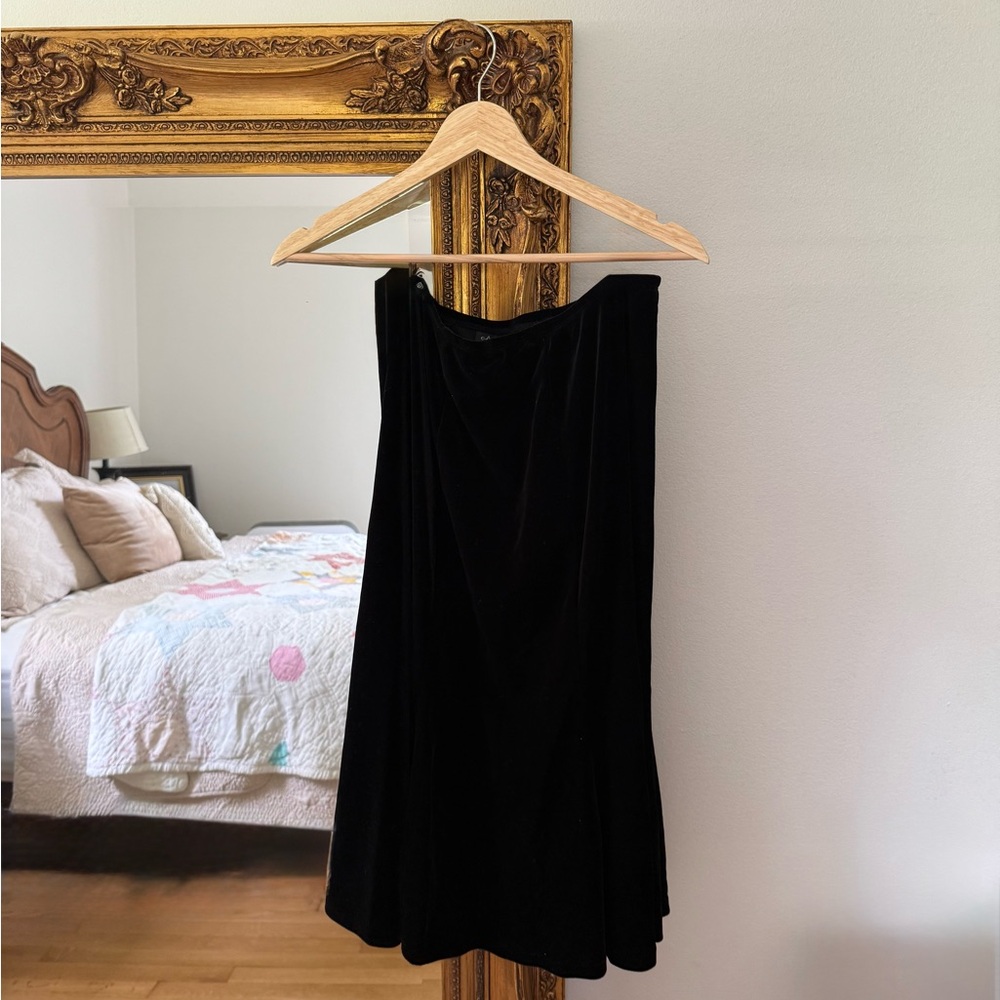Black Velvet Skirt